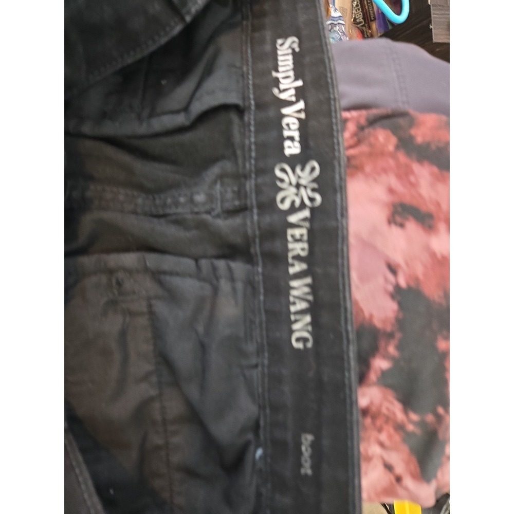 Simply Vera Wang Mid Rise Boot Cut Black Denim Jeans Size 36 X 30 (16). - Picture 8 of 11
